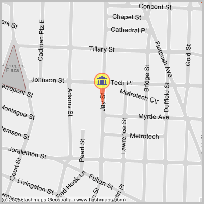 Map to Kings County Family Court