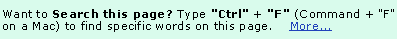 Want to Search this page? Type Ctrl F on your keyboard - Command + F on a Mac - to find specific words on this page. More...