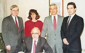 1990 Publishing Contract signing