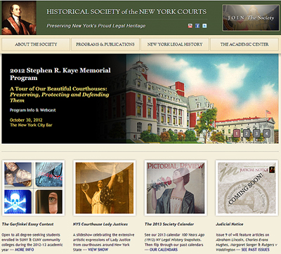 screenshot of the History Society Website